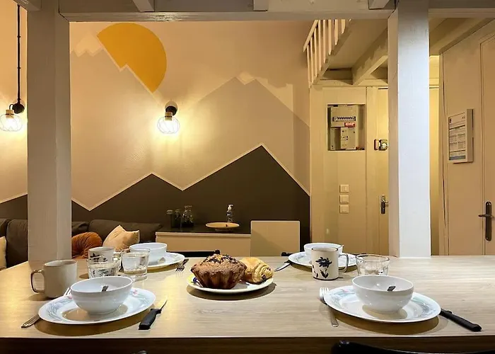 Montagn'art Studio. 4pers 30m2. Coeur Village. アパート コテレ